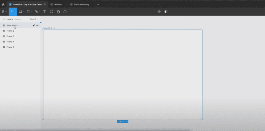 Set up the canvas Figma for Power BI Wireframing 