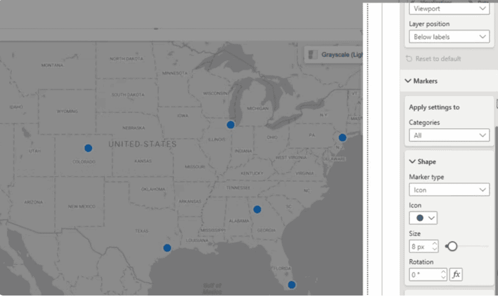 Marker Customization Basics Power BI Azure Maps markers